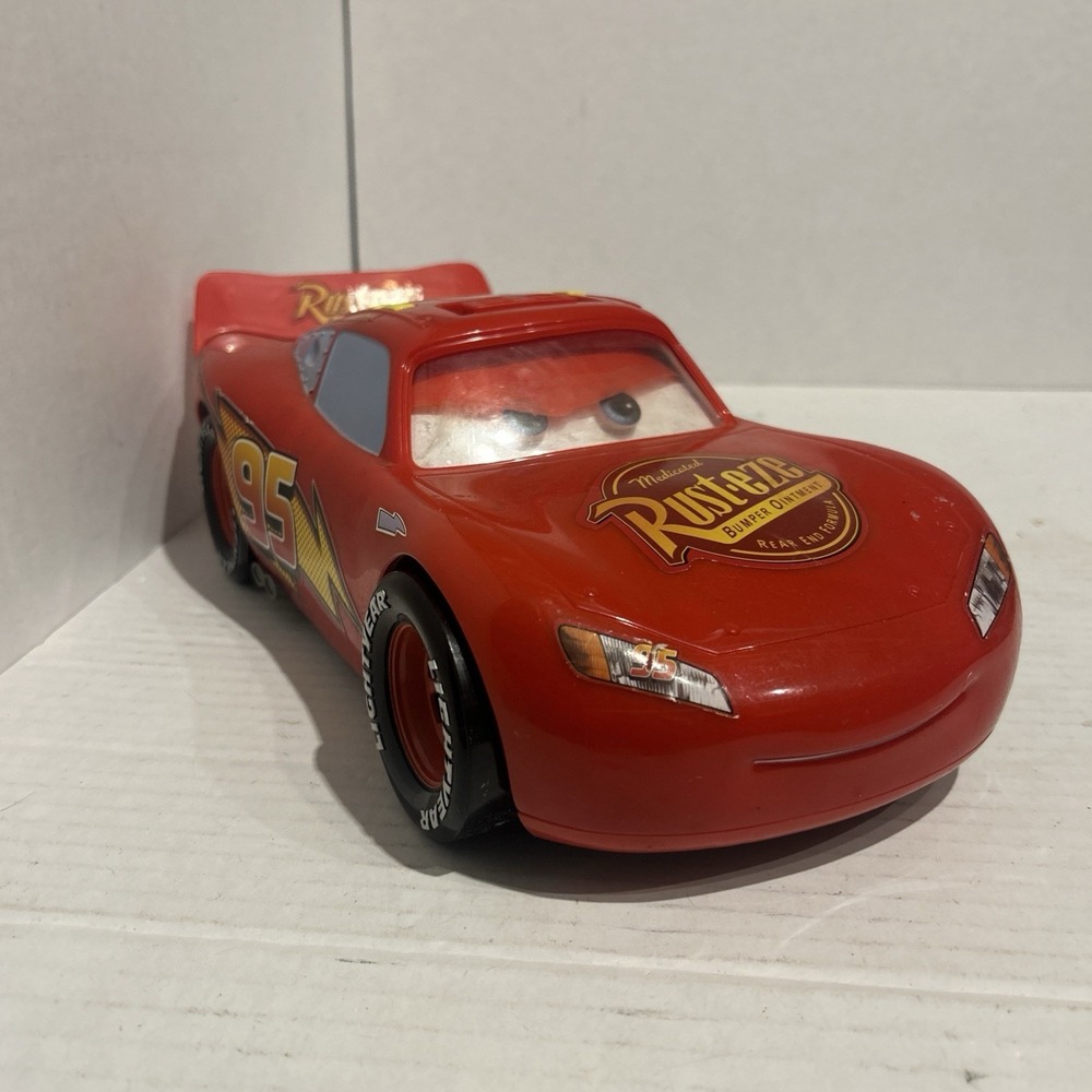 Disney Pixar Cars Lightning McQueen #95 Red 14" Toy Vehicle Talking Sounds